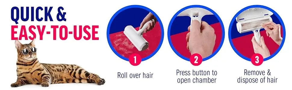 Self-Cleaning Pet Grooming Brush – Easy-to-Clean Reusable Pet Hair Remover & Lint Roller for Dogs & Cats