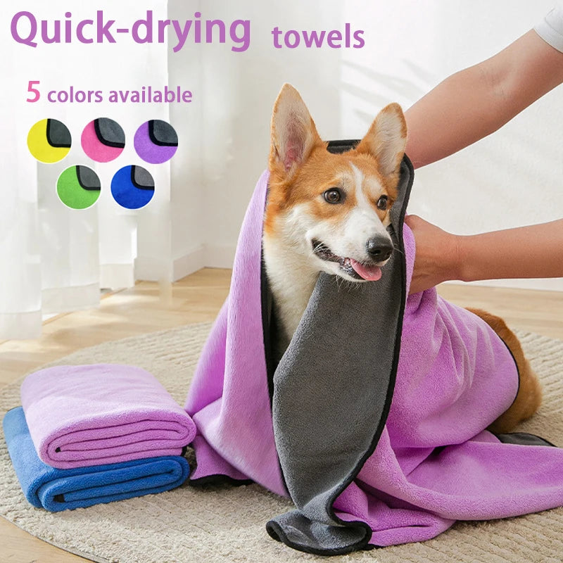 Quick-Dry Pet Towel NZ | Soft & Absorbent Dog & Cat Bath Robe – PawNest