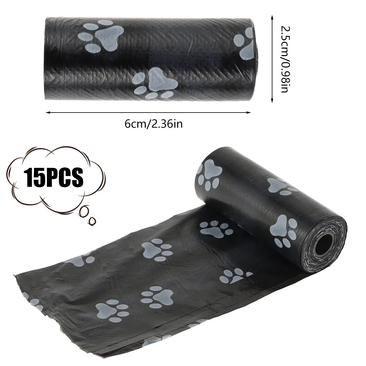 30-Roll Biodegradable Dog Poop Bags with Dispenser