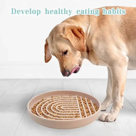 Round Silicone Slow Feeder Bowl NZ | Anti-Choking Non-Slip Suction Cup Dog & Cat Food & Water Bowl – PawNestDish Bowl
