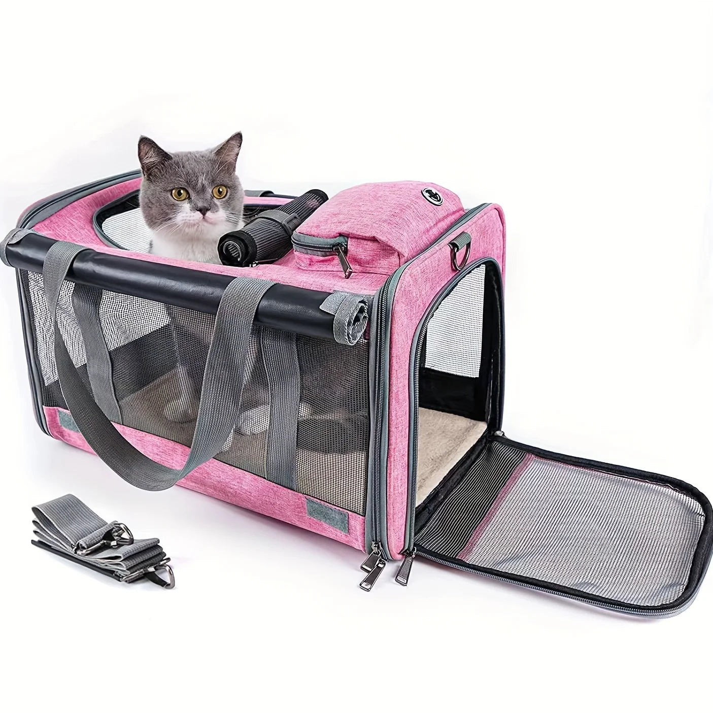 Soft-Sided Pet Carrier NZ | Large & Medium Cat and Puppy Carrier – Comfortable, Portable Dog & Cat Travel Bag – PawNest