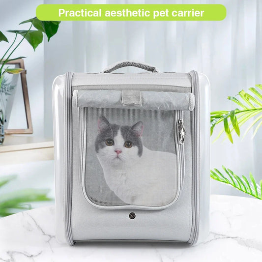 Double-Sided Transparent Cat Carrier NZ | Ventilated Large Space Pet Backpack for Cats – Portable & Comfortable