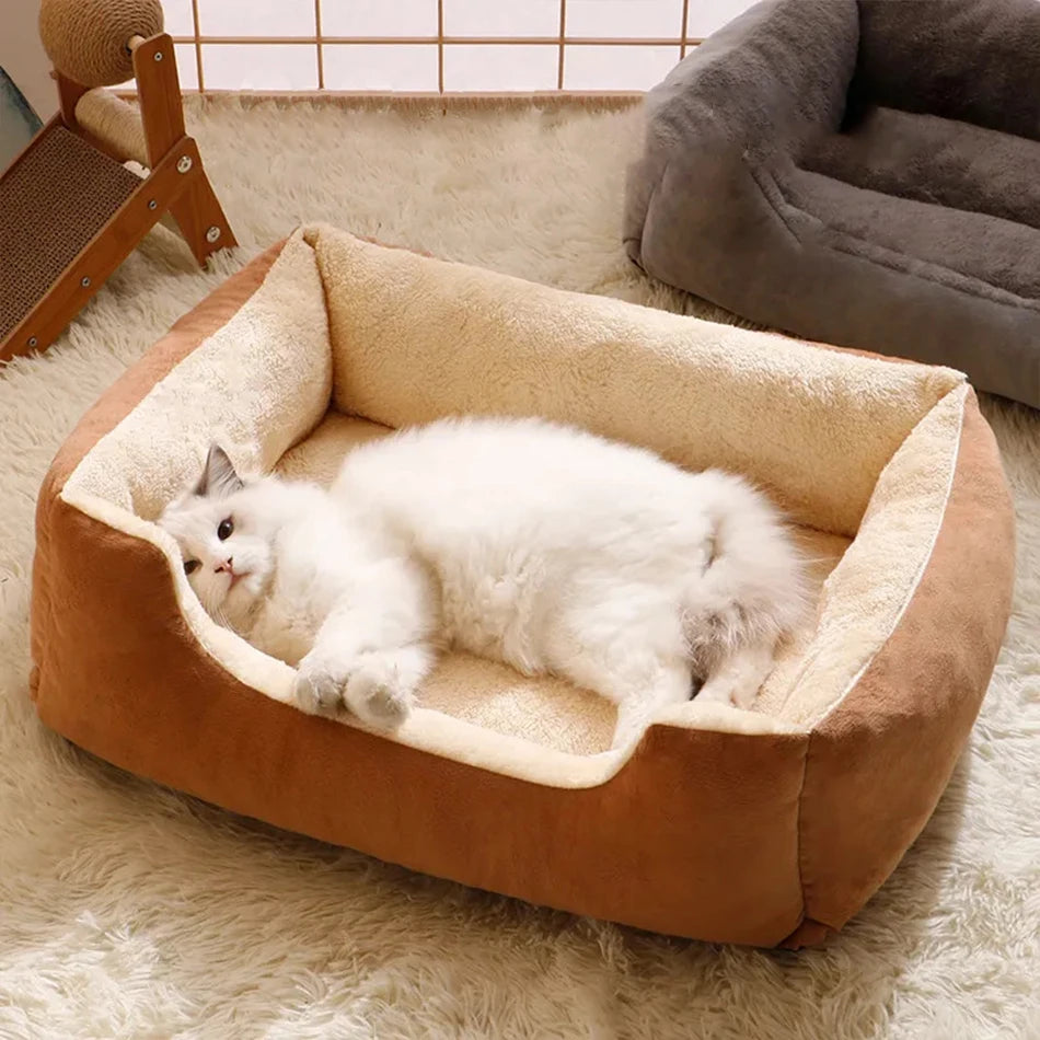 Cat & Dog Bed NZ | Cozy Pet Cushion Basket House for Small Pets – PawNest