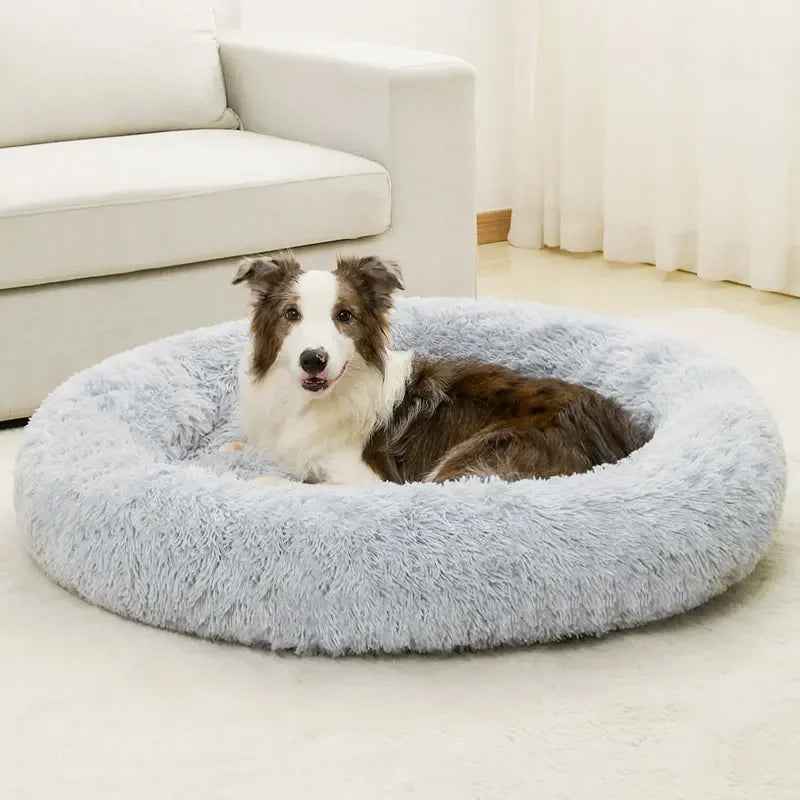 Soft Long Plush Dog Bed House NZ | Cozy Pet Basket & Sleeping Sofa for Dogs & Cats – PawNest