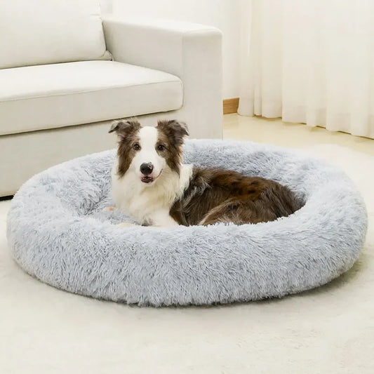 Soft Long Plush Dog Bed House NZ | Cozy Pet Basket & Sleeping Sofa for Dogs & Cats – PawNest