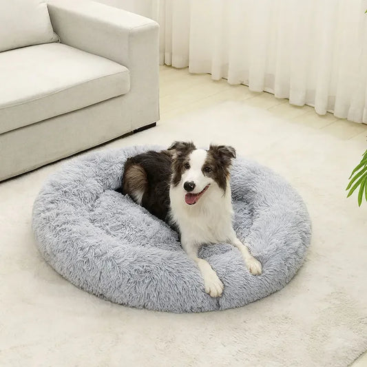 Soft Long Plush Dog Bed House NZ | Cozy Pet Basket & Sleeping Sofa for Dogs & Cats – PawNest