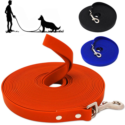 Waterproof Long Dog Leash – PVC Training Lead for Small to Large Dogs | 3m, 5m, 10m, 15m | Easy-Clean Outdoor Walking Rope