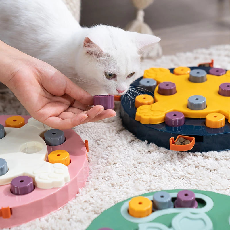 Dog Puzzle Slow Feeder Bowl NZ | Interactive IQ Training Toy & Food Dispenser for Dogs & Cats – PawNest