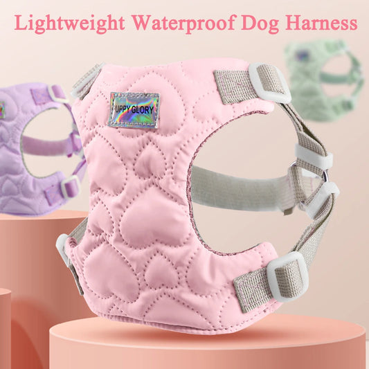 Adjustable Dog Harness NZ | Heart Pattern Nylon Puppy Vest for Small & Medium Dogs – PawNest