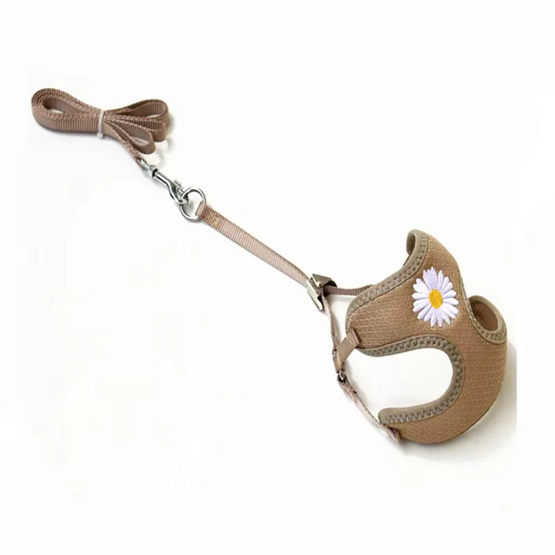 Daisy Embroidered Harness & Leash Set NZ | Small & Medium Dogs, Kittens, Puppies – PawNest