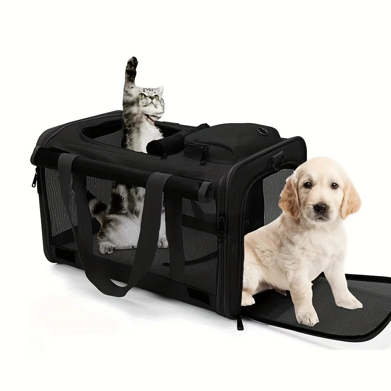 Soft-Sided Pet Carrier NZ | Large & Medium Cat and Puppy Carrier – Comfortable, Portable Dog & Cat Travel Bag – PawNest