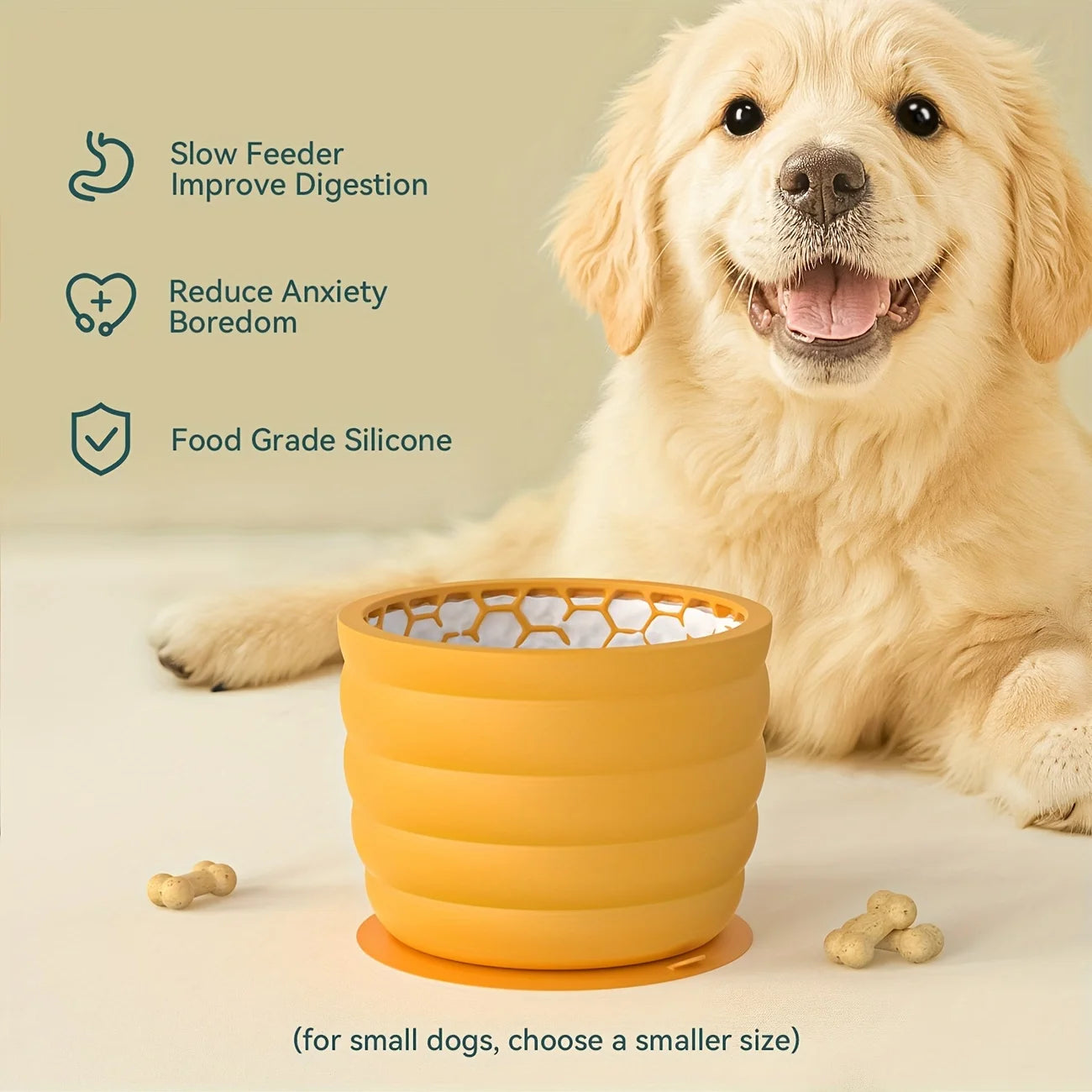 Silicone Slow Feeder Dog Bowl NZ | Non-Slip Suction Cup Healthy Eating Bowl for Small Breeds – PawNest