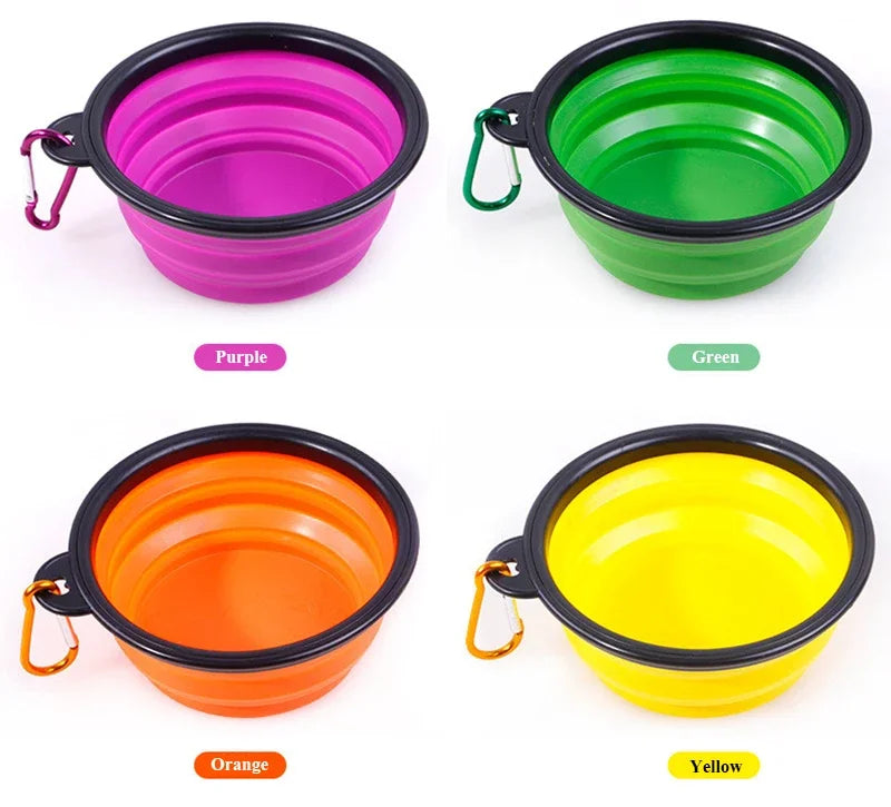 350ml Collapsible Silicone Pet Bowl – Portable Travel Dog Bowl
