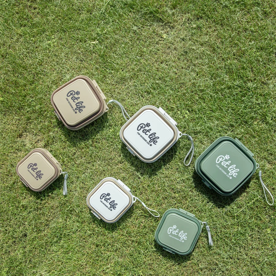 Madden Portable Double-Decker Dog & Cat Travel Bowl – Foldable