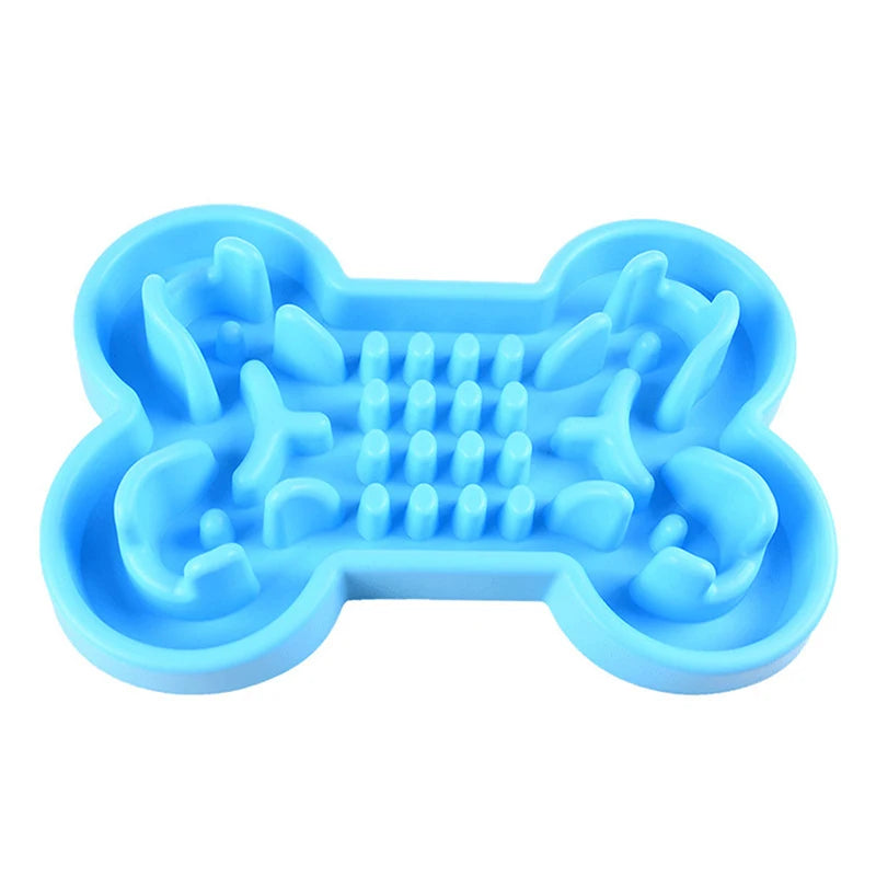 Silicone Bone-Shaped Slow Feeder Bowl NZ | Anti-Skid Leakproof Dog & Cat Feeding Bowl for Training – PawNest