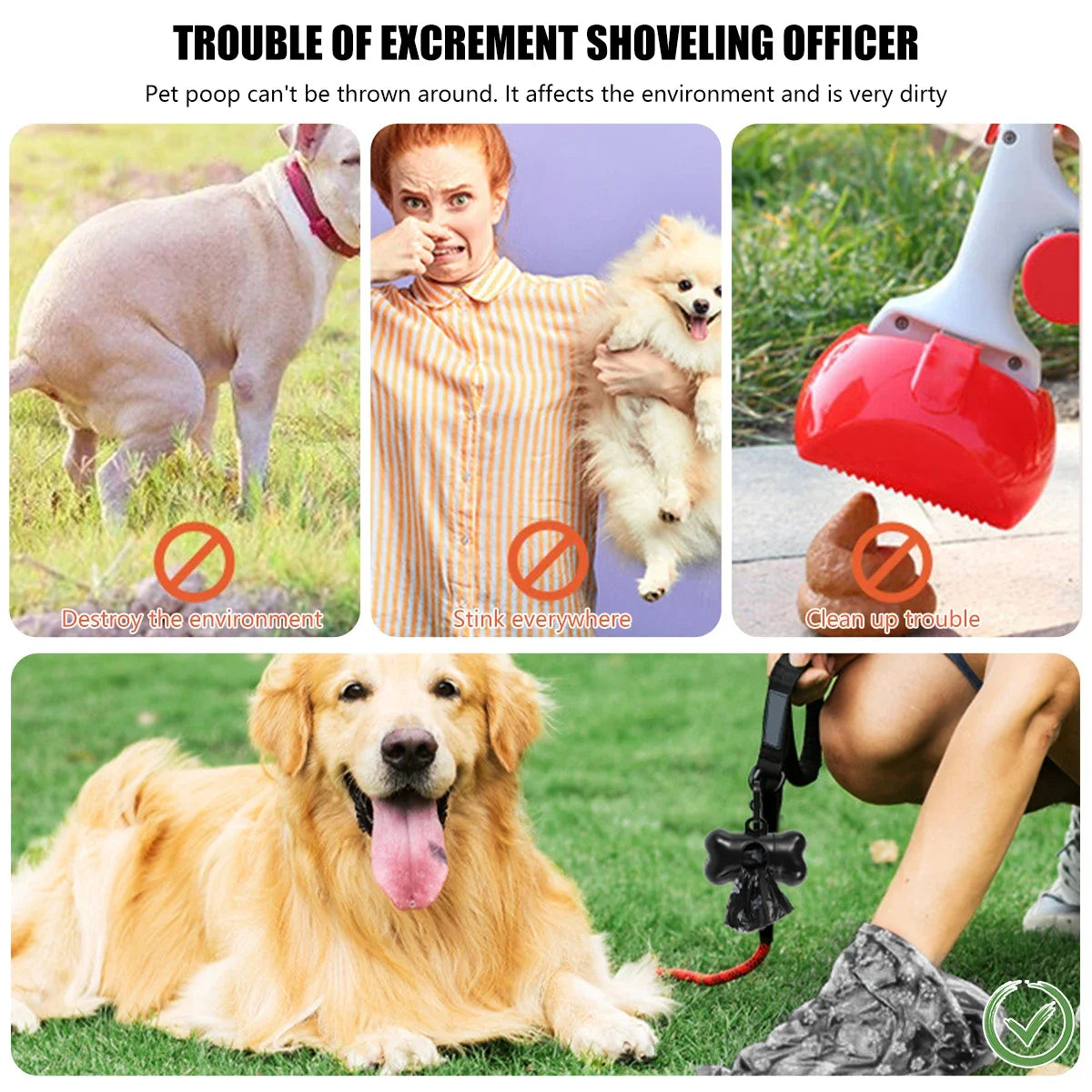 30-Roll Biodegradable Dog Poop Bags with Dispenser