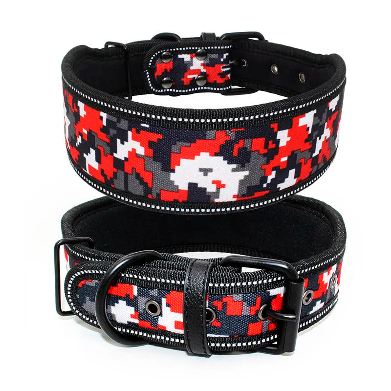 Fashion Reflective Big Dog Collar – Adjustable for All Sizes