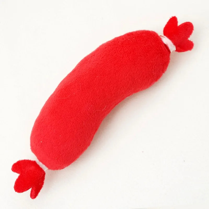Dog Sound Plush Toy NZ | Hot Dog Chew Toy with Squeaker & Teeth Grinding – PawNest