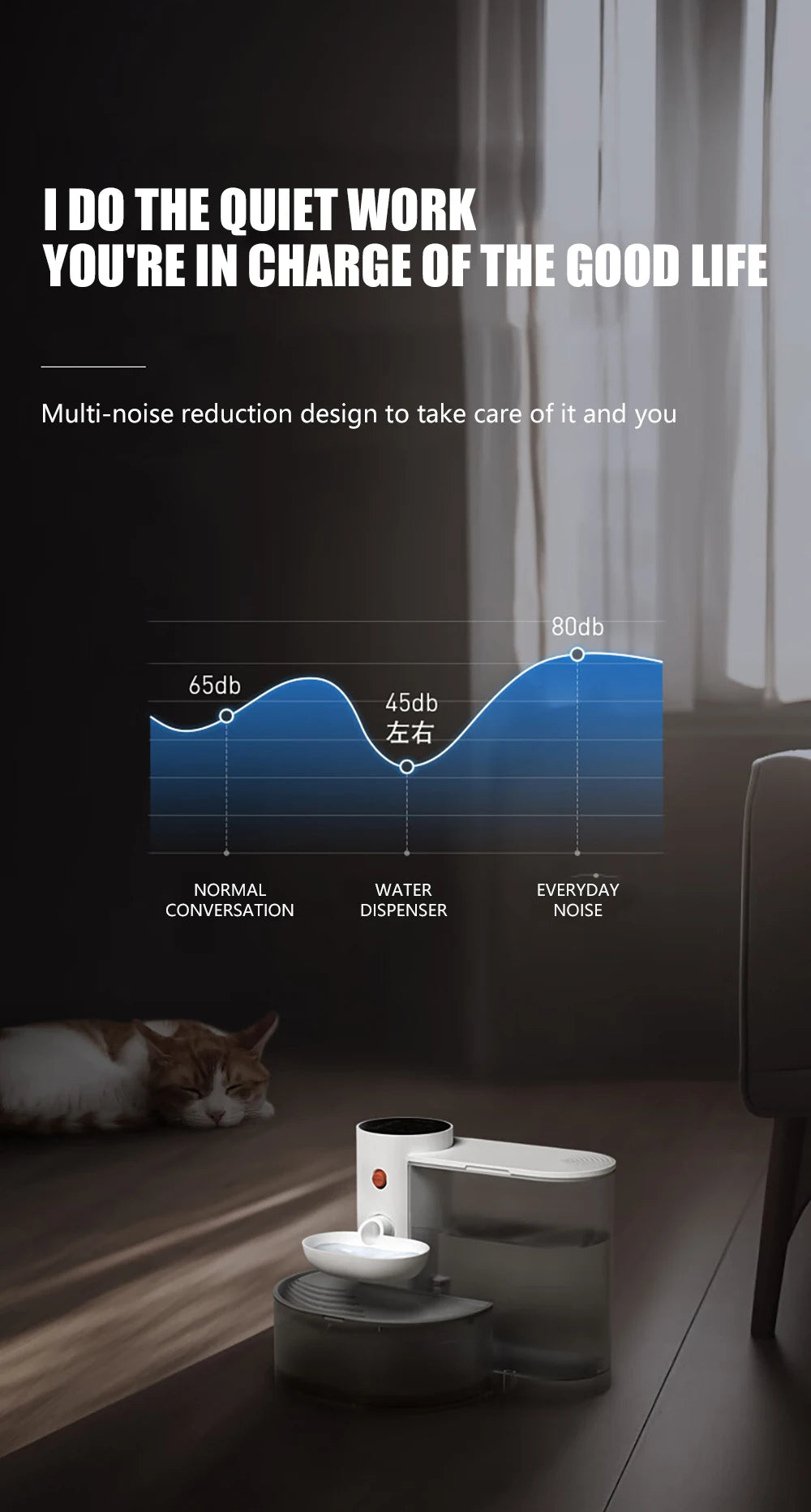 Wireless Rechargeable Cat Water Fountain NZ | Filter-Free Automatic Pet Drinker – PawNest
