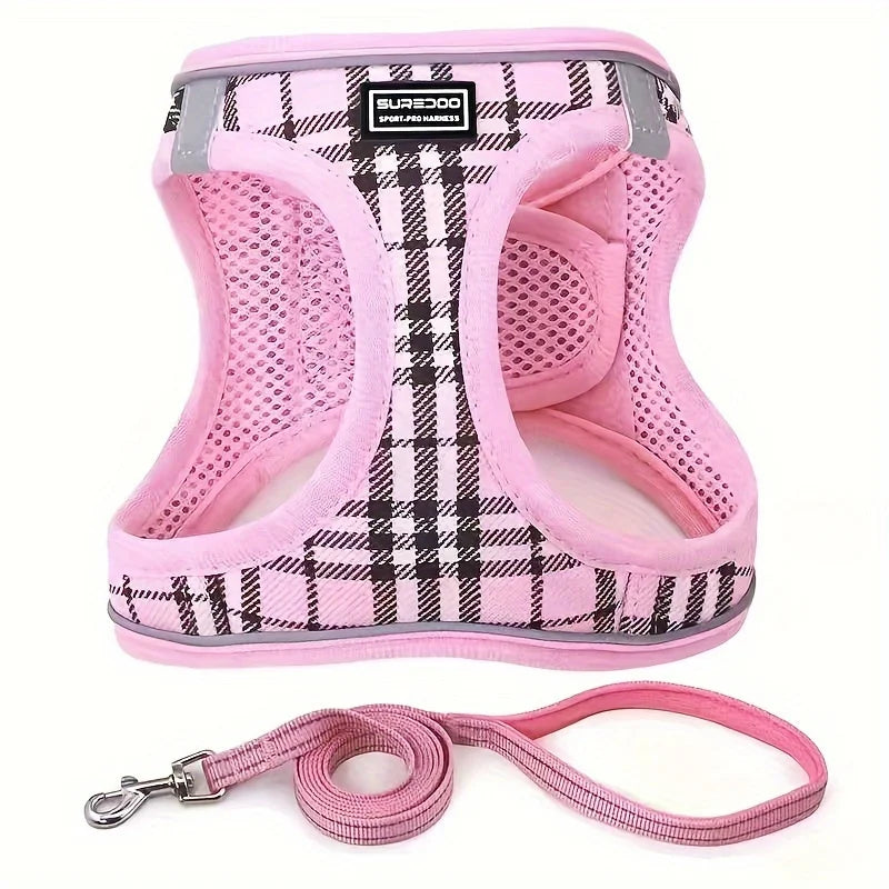 Adjustable Reflective Dog Harness NZ | Safe & Comfortable with Traction Rope – PawNest
