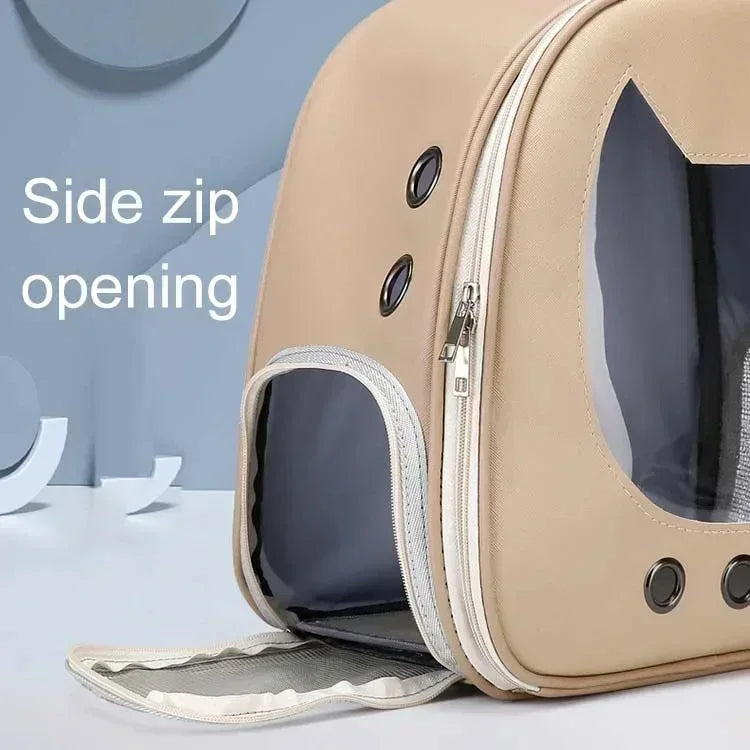 Transparent Pet Carrier Backpack NZ | PU Portable Travel Bag for Cats & Small Dogs – PawNest