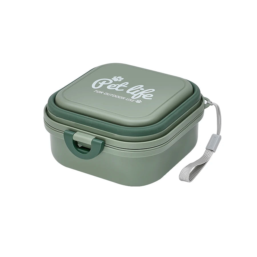 Madden Portable Double-Decker Dog & Cat Travel Bowl – Foldable