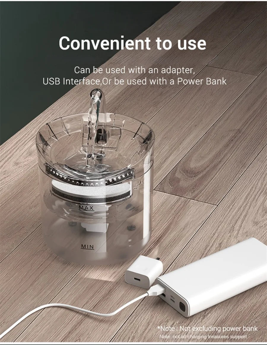 Automatic Pet Water Dispenser NZ | Sensor-Activated Circulating Fountain with Filter – PawNestn pet drinking water