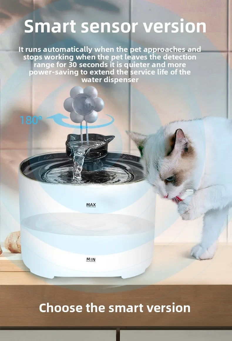 Smart Automatic Pet Water Fountain NZ | Filtered Moving Water Dispenser for Cats & Dogs – PawNest