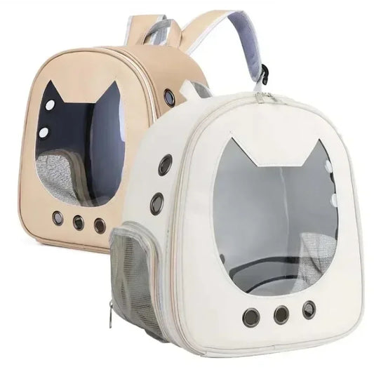 Transparent Pet Carrier Backpack NZ | PU Portable Travel Bag for Cats & Small Dogs – PawNest
