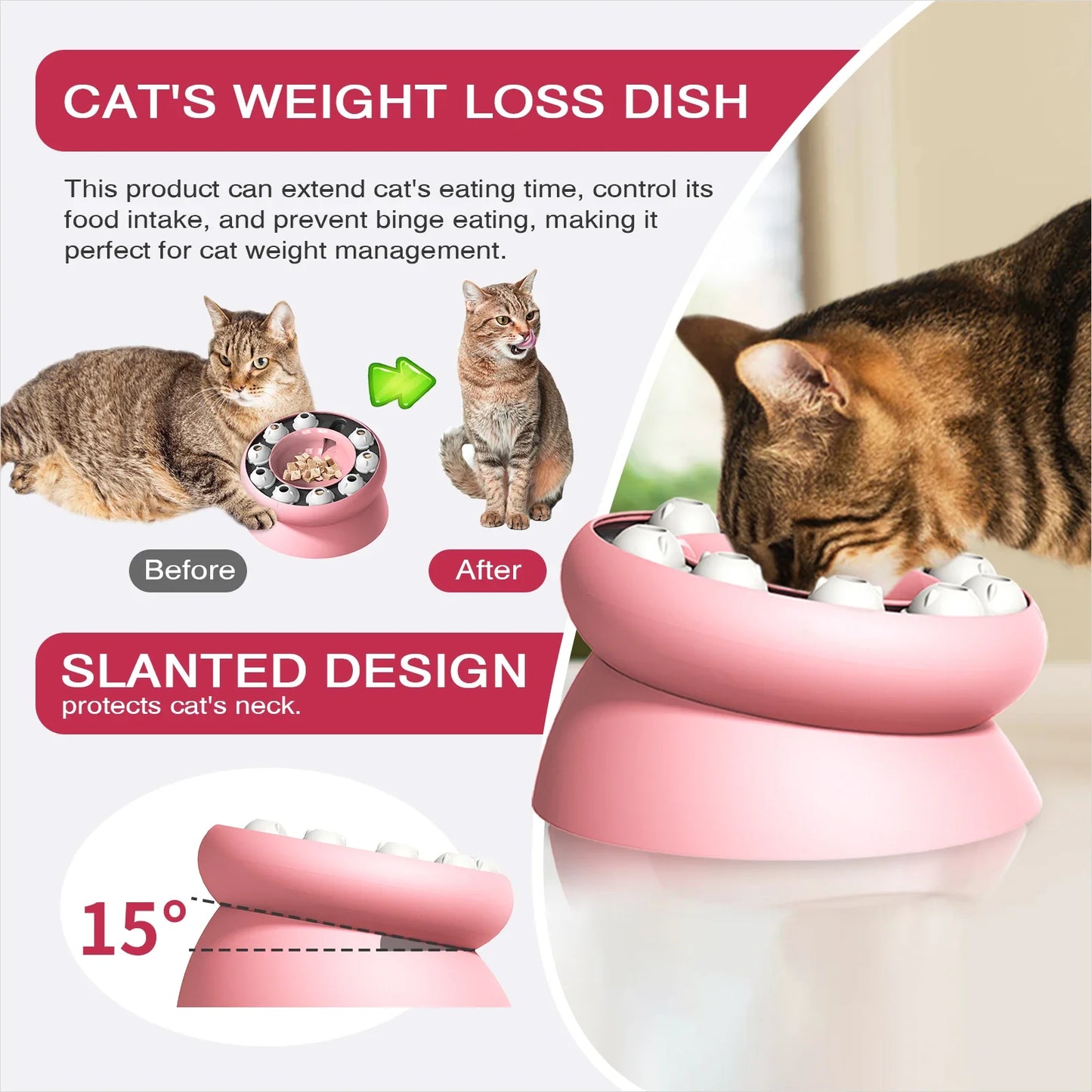 Slow Feeder Cat Bowl NZ | Interactive Puzzle Feeder for Indoor Cats – Aids Digestion & Mental Stimulation – PawNest