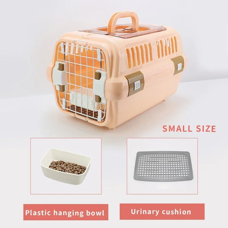 Outdoor Portable Cat Carrier Box NZ | Large Capacity Breathable Pet Aviation Transport Cage – PawNest