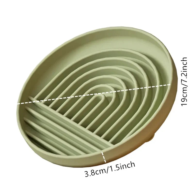 Round Silicone Slow Feeder Bowl NZ | Anti-Choking Non-Slip Suction Cup Dog & Cat Food & Water Bowl – PawNestDish Bowl