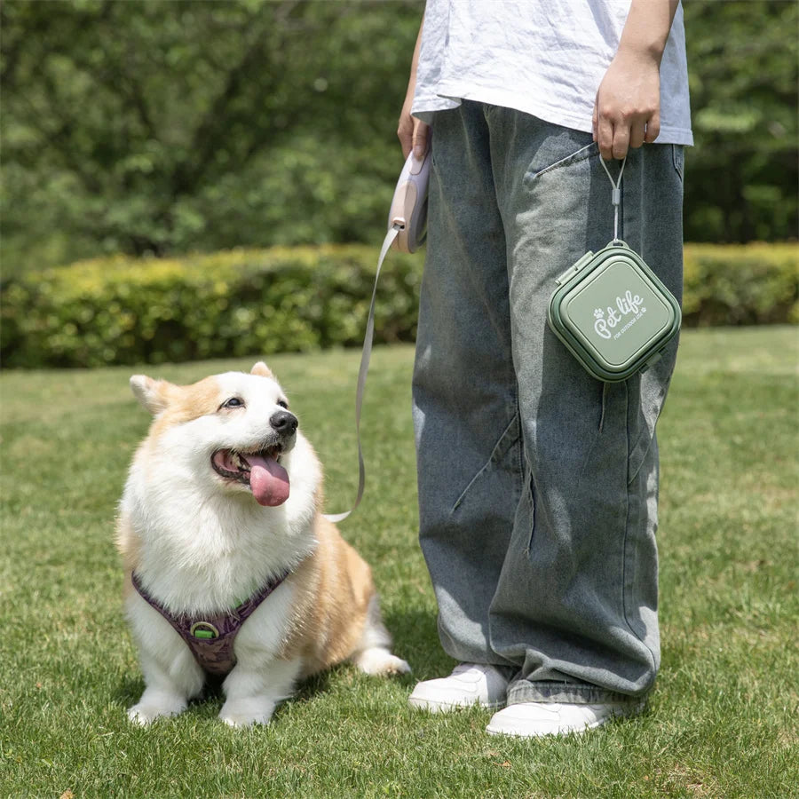 Madden Portable Double-Decker Dog & Cat Travel Bowl – Foldable