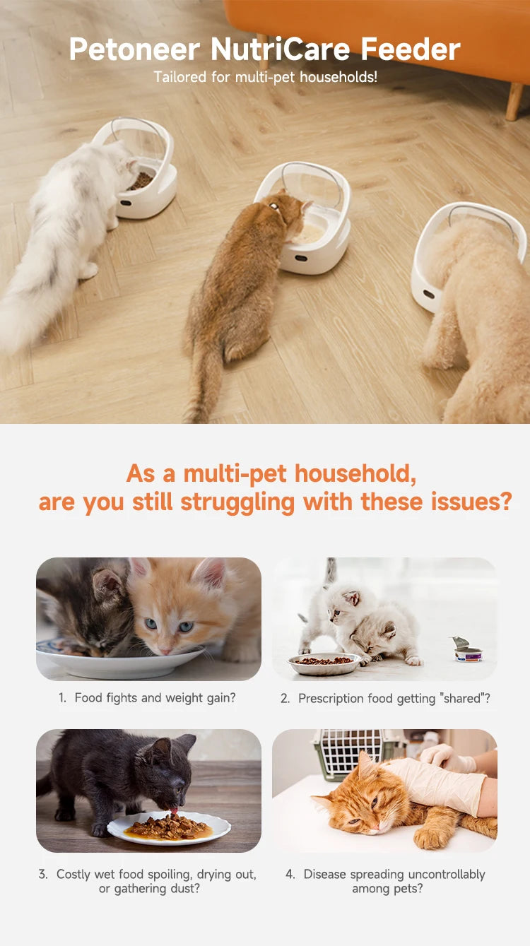 Smart Pet Feeder with Chip Recognition NZ | Anti-Snatch Food Dispenser for Cats & Dogs – PawNest