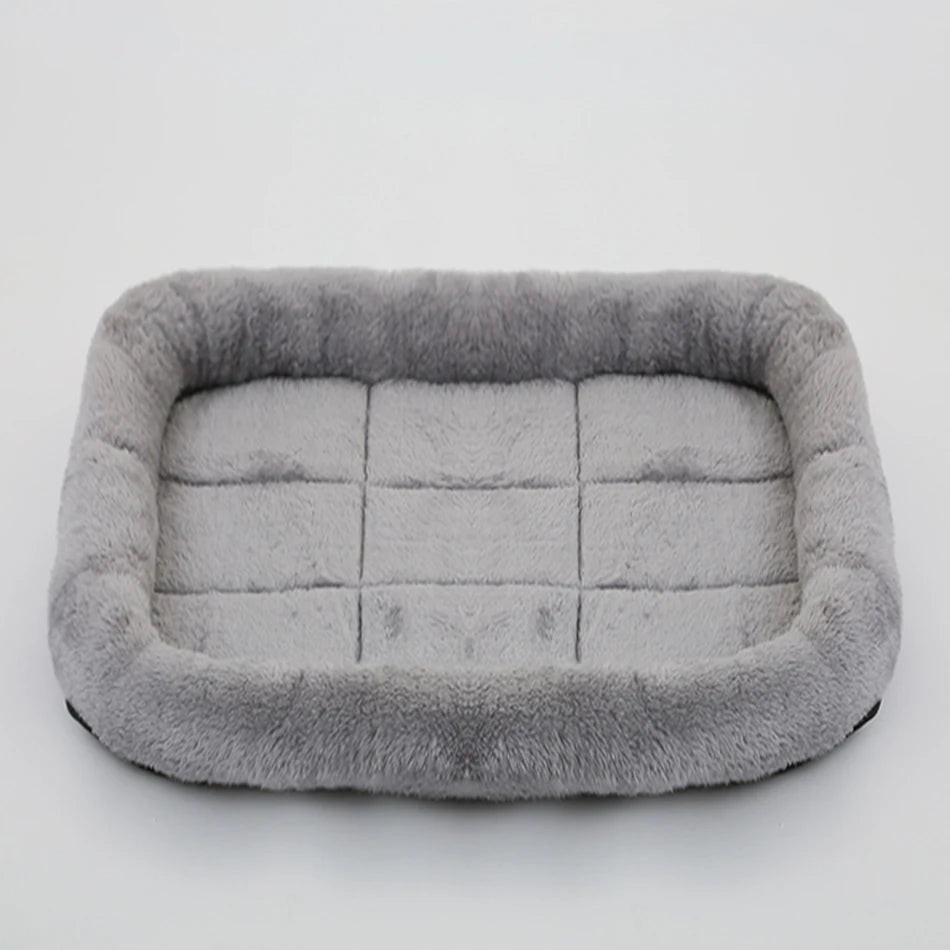 Soft Plush Pet Bed NZ | Square Kennel Cushion for Cats & Dogs – All Sizes – PawNest