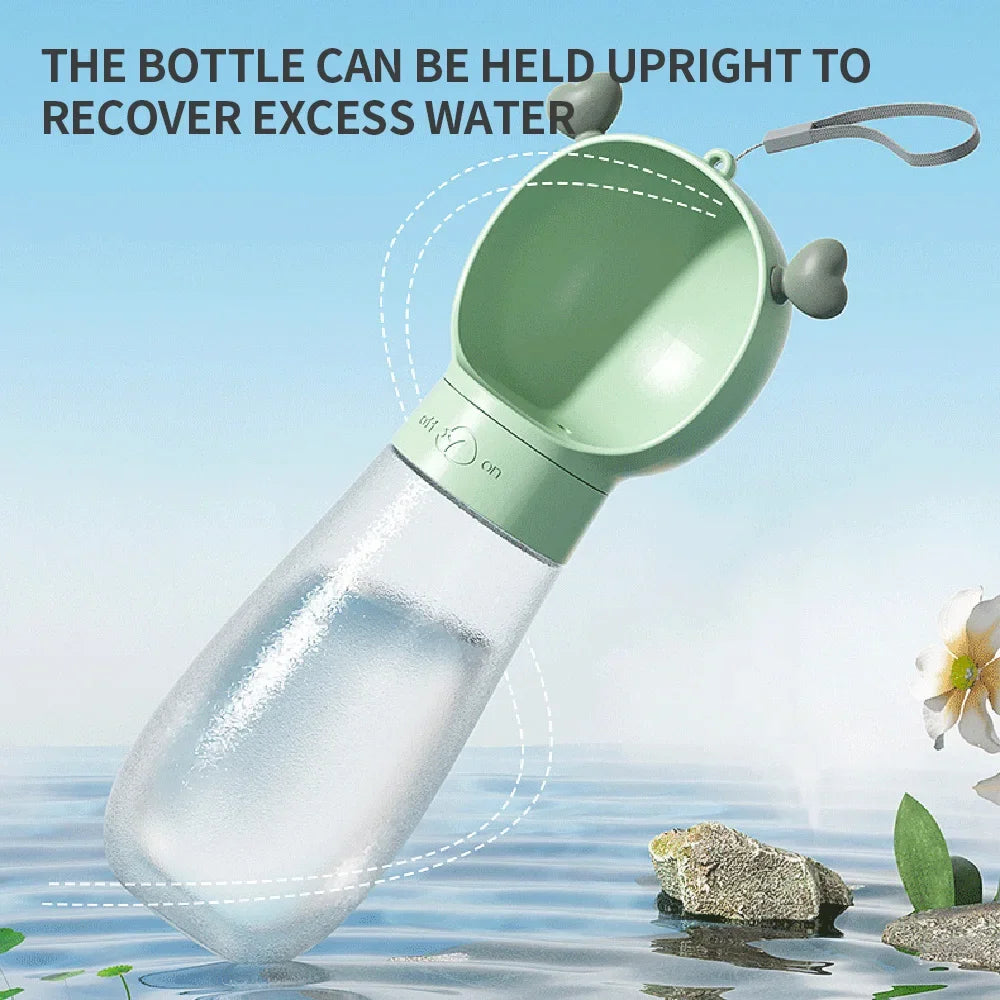Portable Dog Water Bottle Feeder – Travel Bowl for Pets