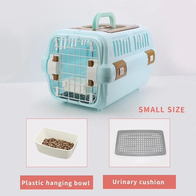 Outdoor Portable Cat Carrier Box NZ | Large Capacity Breathable Pet Aviation Transport Cage – PawNest