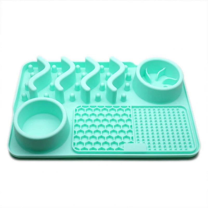 3-in-1 Slow Feeder Dog Bowl & Licking Mat NZ | Suction Cup Anxiety Relief Feeder – BPA Free – PawNest