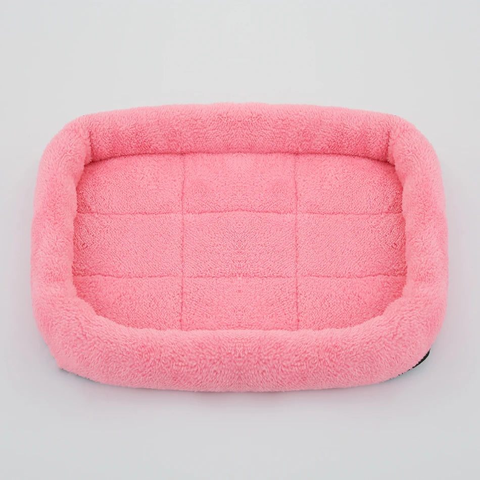 Soft Plush Pet Bed NZ | Square Kennel Cushion for Cats & Dogs – All Sizes – PawNest