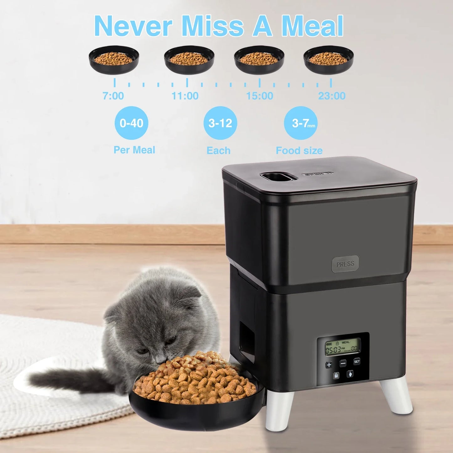 2L Smart Automatic Pet Feeder NZ | Timed Food Dispenser for Cats & Dogs – PawNest