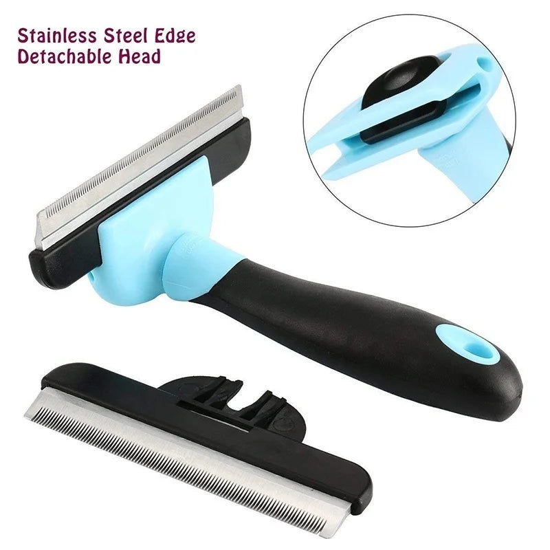 Double-Sided Pet Grooming Brush – Shedding & Dematting Undercoat Rake Comb for Dogs & Cats | Deshedding Tool for Grooming & Care