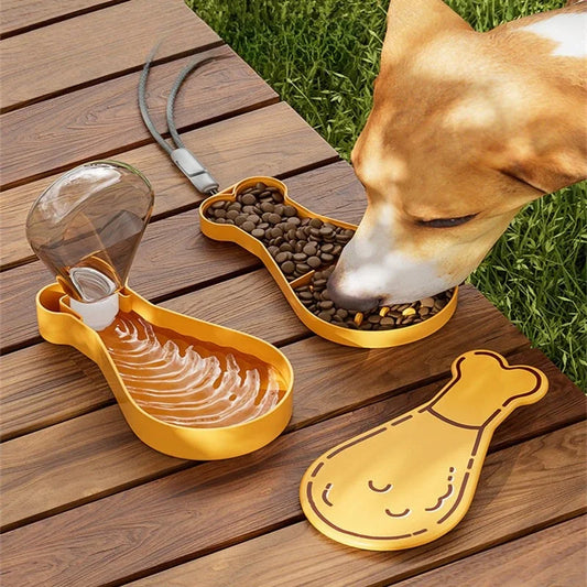 Portable Pet Water & Food Dispenser – Dual-Layer Travel Cup for Dogs & Cats