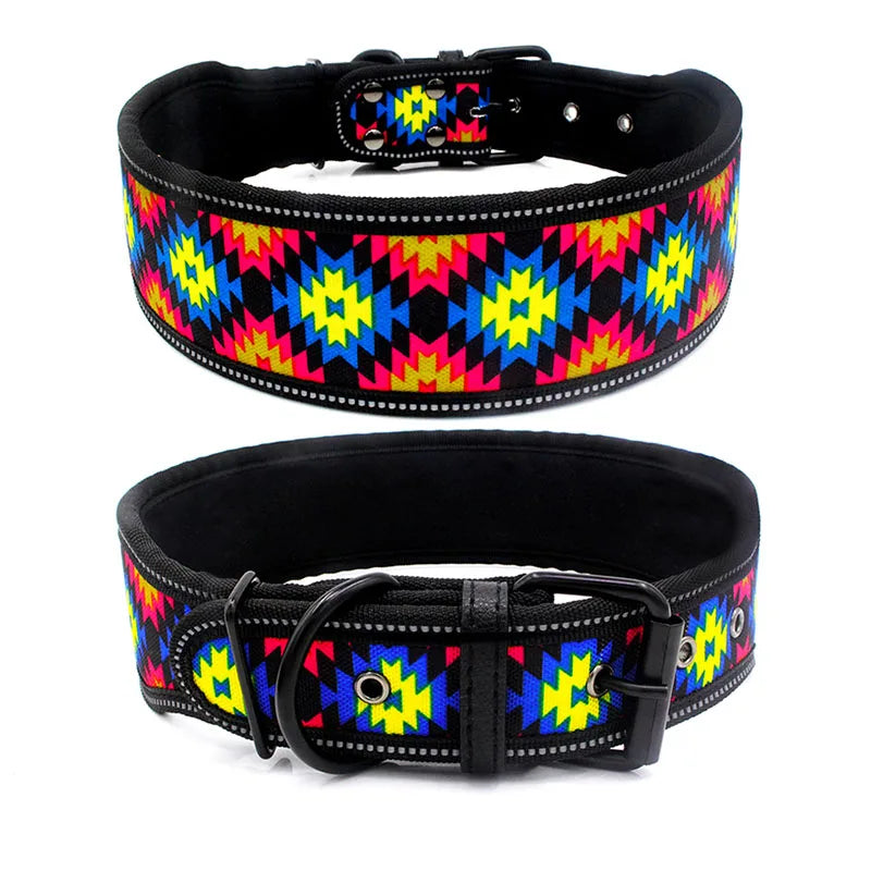 Fashion Reflective Big Dog Collar – Adjustable for All Sizes