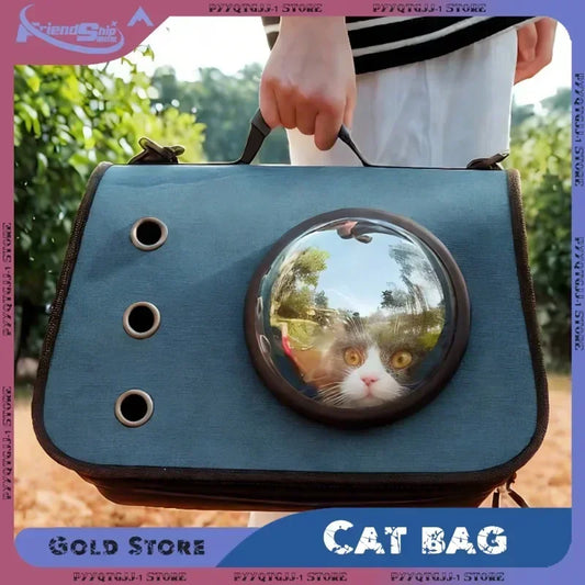 Portable Cat Travel Bag NZ | Transparent Foldable & Breathable Pet Backpack Carrier – PawNest