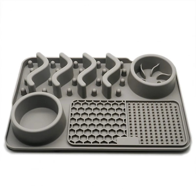 3-in-1 Slow Feeder Dog Bowl & Licking Mat NZ | Suction Cup Anxiety Relief Feeder – BPA Free – PawNest