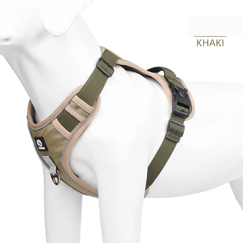 Reflective No-Pull Dog Harness NZ | Adjustable Saddle Chest Strap for Small to Large Dogs – PawNest
