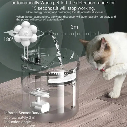 Automatic Pet Water Dispenser NZ | Sensor-Activated Circulating Fountain with Filter – PawNestn pet drinking water