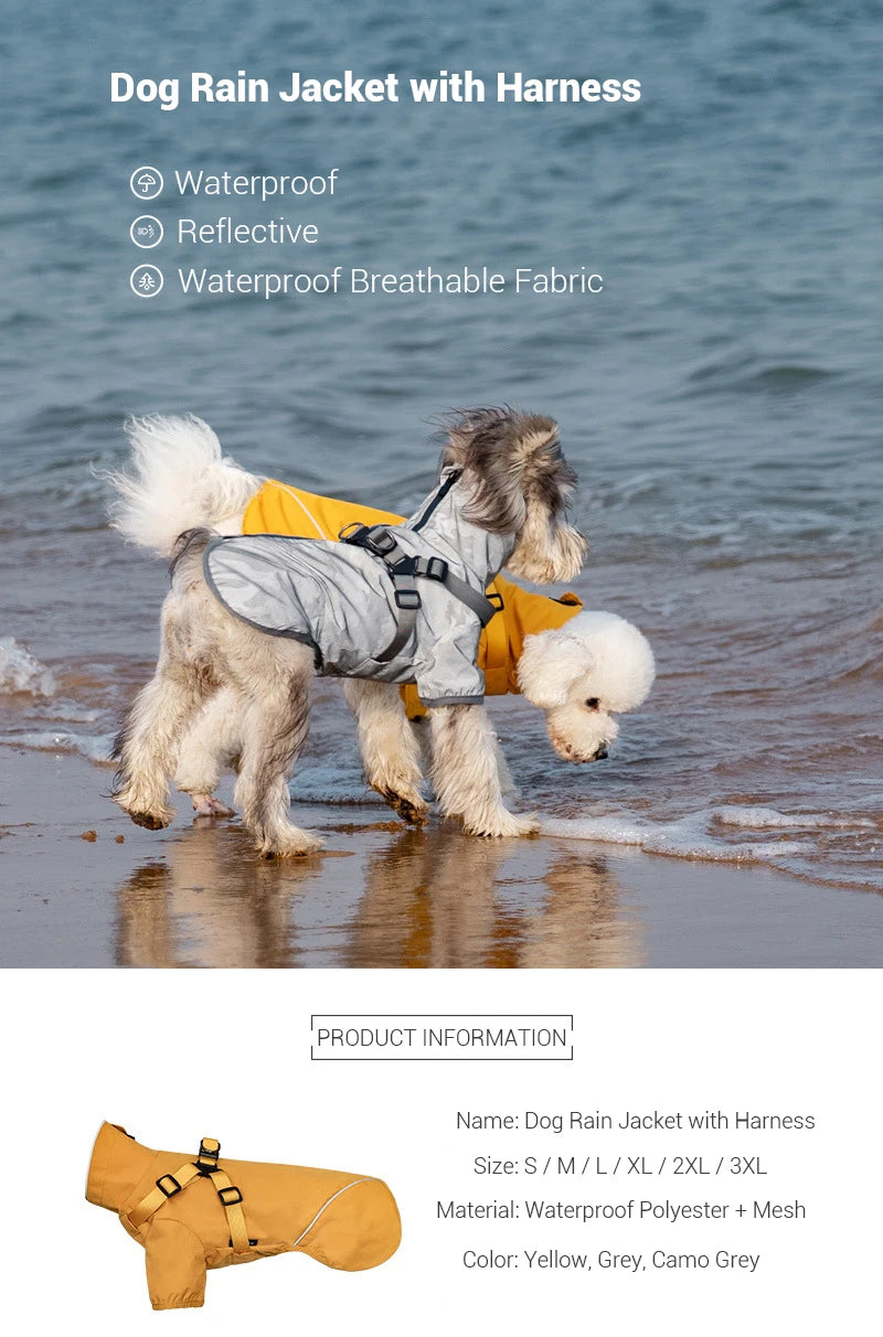 Reflective Waterproof Dog Raincoat NZ | Outdoor Spring Hoodie for Small & Medium Dogs – Rain Protection & Safety