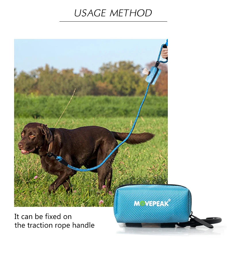 Adjustable Pet Dog Poop Bag Holder with Leash Attachment – Mini Travel Waste Bag Dispenser & Cleaning Tool