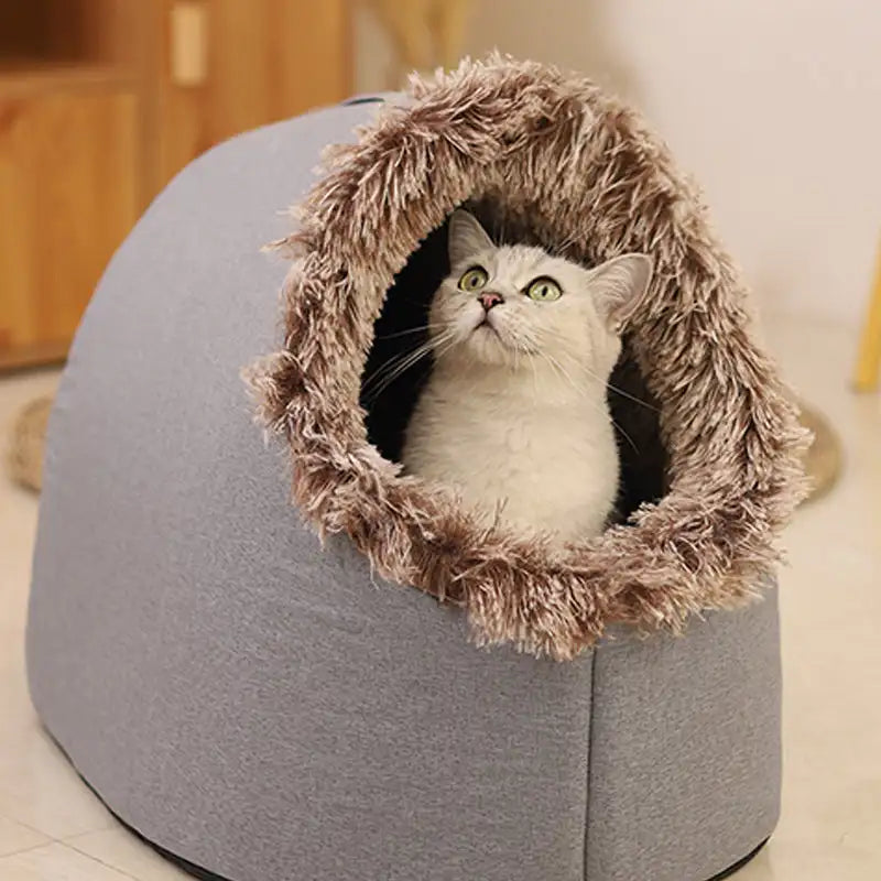Portable Cat Bed NZ | Comfortable Warm & Thickened Sleeping Bed with Handle – PawNest